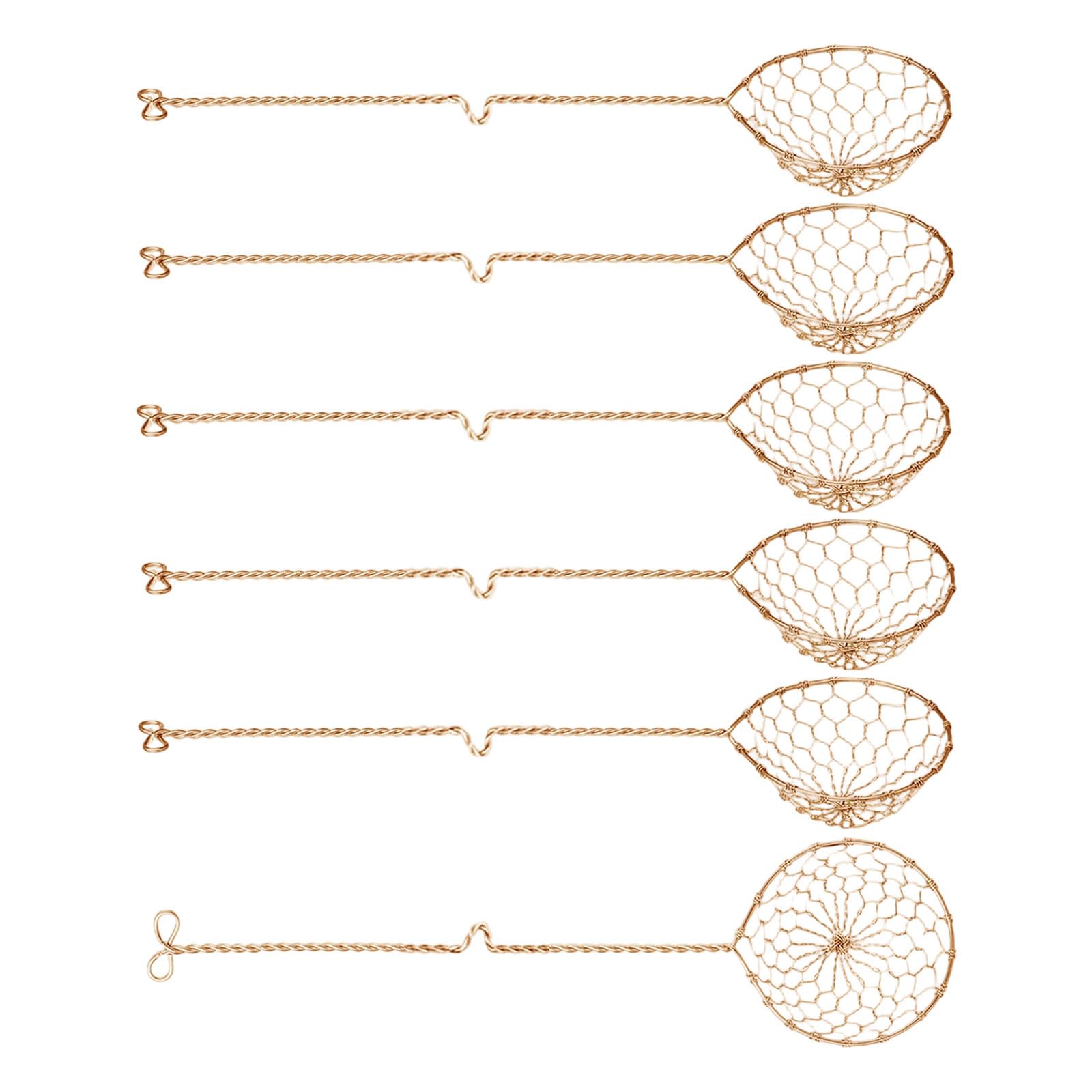 jiingekk Of 6 Sturdy Nonslip Kitchen Scoops with Nonrust Steel Construction and Built in Hook for Food Filtering Nonrust Steel Strainer Kitchen Tool Sturdy