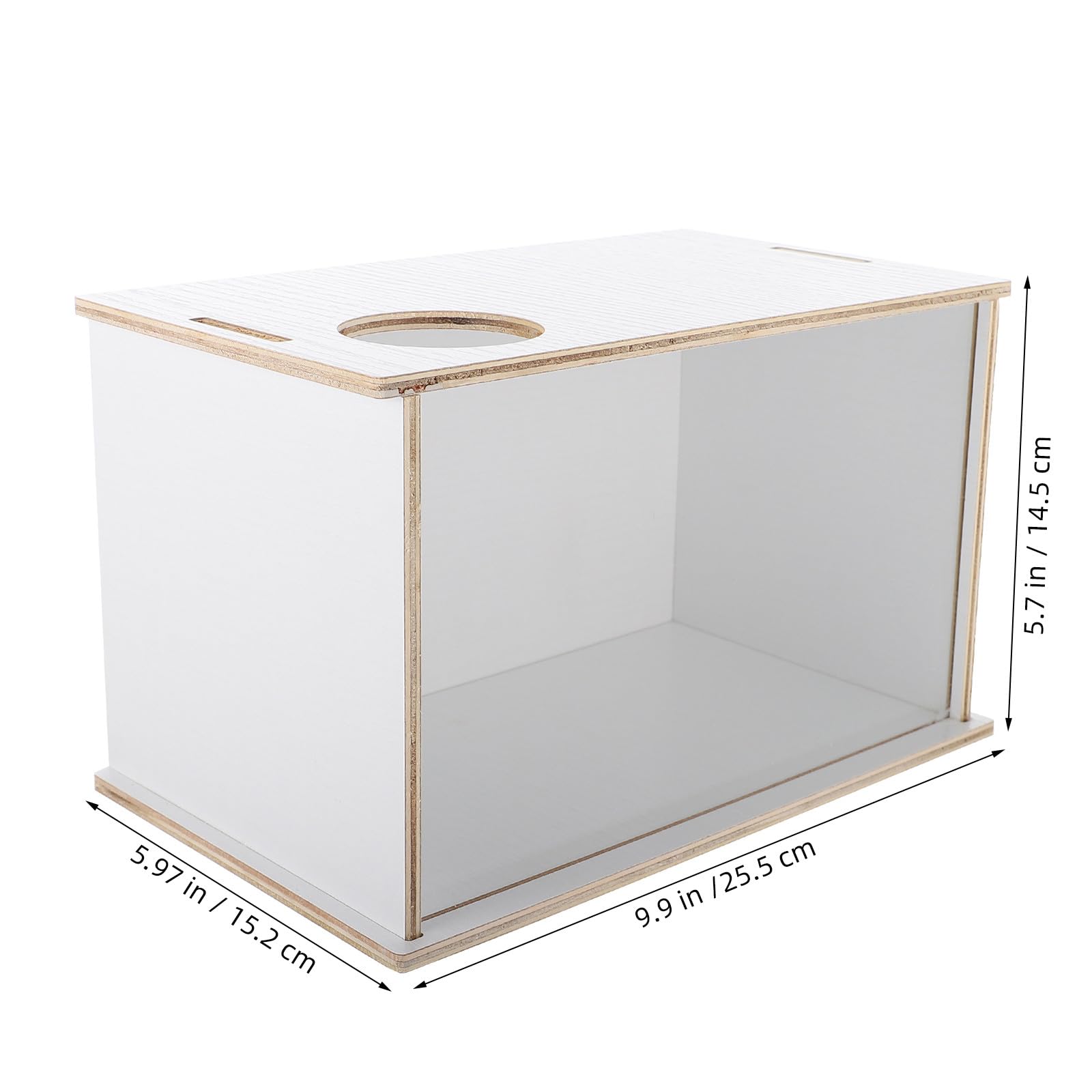 UKCOCO Multifunktions Holz Sandbad für Hamster und Kleintiere mit Transparenter Acryloberfläche für Zuhause und Haustiergeschäft