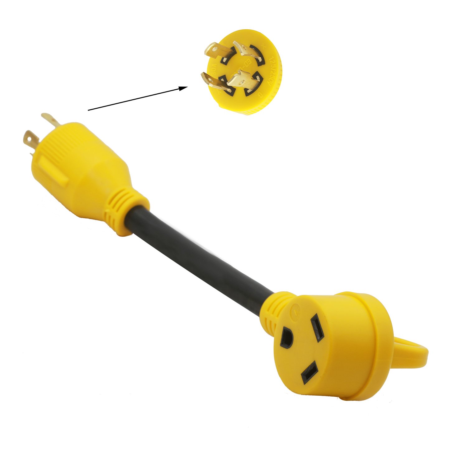 Buy 30 Amp Plug Adapter RV to Generator RV Power Cord Adaptor 30 Amp