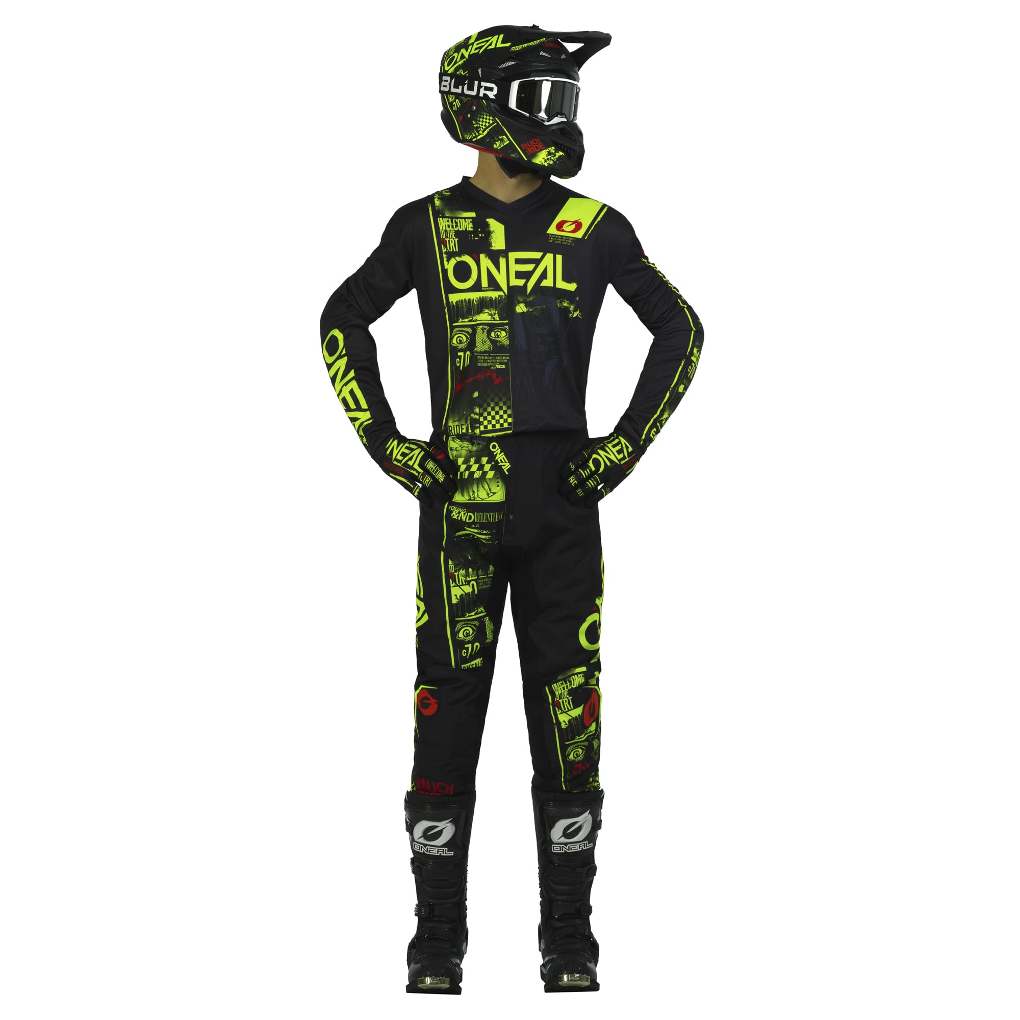 O'NEAL | Motocross-Hose | MTB Enduro MX | Bequeme lockere Passform für maximale Bewegungsfreiheit, Bündchenlose Hosenbeine | Element Pants Attack | Erwachsene