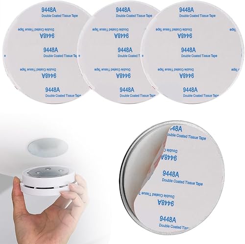 Almohadillas adhesivas magnéticas para detector de humo 3 piezas Montura de fijación magnética para alarma de humo sin perforación Soporte magnético