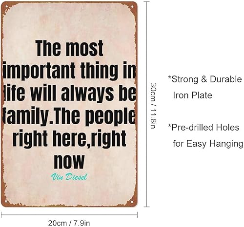 Miniatura 2 de Vin Disel Quotes Movie Poster Wall Decor Sign - 12x8 Inch Metal Sign Wall Decor Sign,cave,bar,club,home Wall Art Metal Tin Sign Halloween Decor Sign