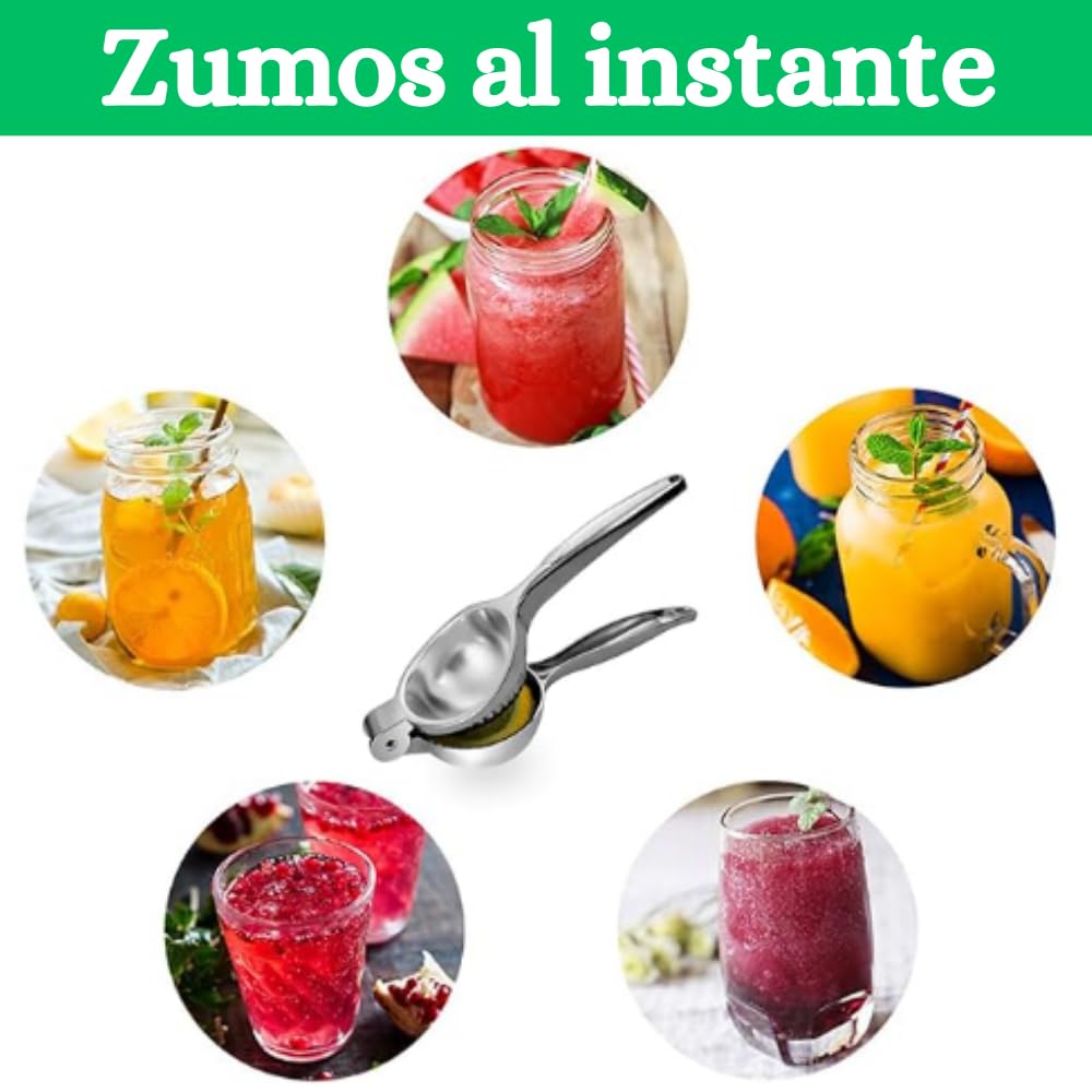 HOMEGLOW · Exprimidor de Limón Manual de Acero Inoxidable Grande · Prensa Cítricos para Limones y Limas · Resistente Ergonómico para Cocina Doméstica y Profesional — view 7