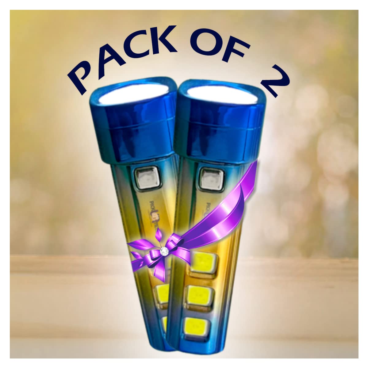 Pick Ur Needs 5 in 1 Bright LED 25W Torch Light Portable Home Emergency Lamp Flashlight Built-in Battery USB Rechargeable (Pack of 2) (B0BT9VZGJD) Amazon Price History, Amazon Price Tracker