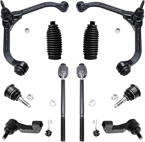 Miniatura 108 de Detroit Axle - Kit de suspensión frontal de 10 piezas para Chevy Trailblazer GMC Envoy XL Buick Rainier 9-7X Ascender, inferior y superior, 4 brazos