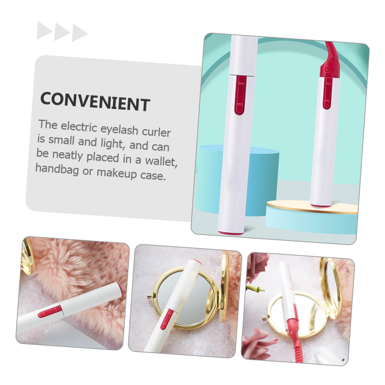 PartyKindom 1pc Electric Heated Eyelash Curler for Quick Makeup Compact Battery Powered Lash Curler with Rapid Heating for Go Eyelash Styling Durable and Efficient Tool for Beautiful Curls