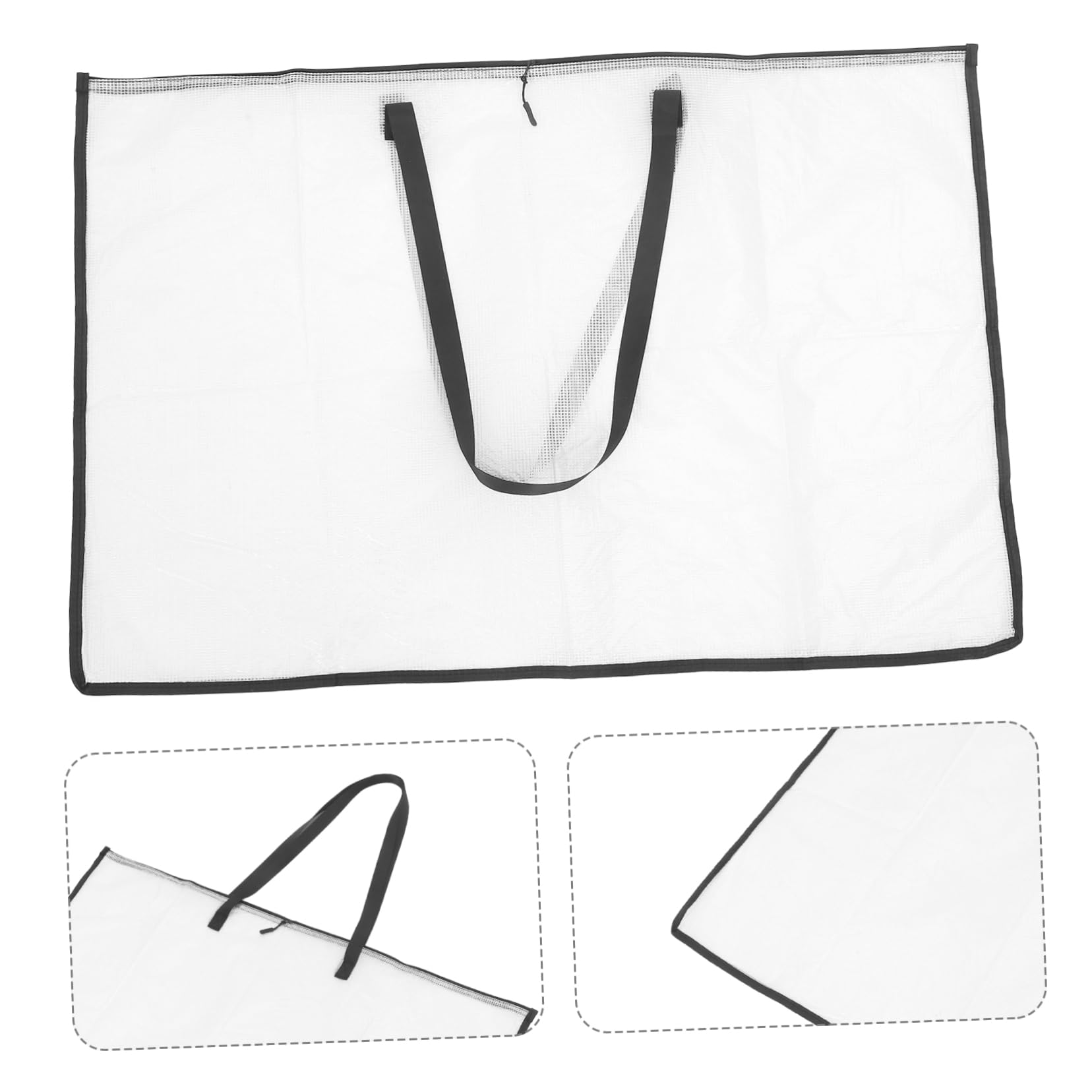 HOODANCOS Carpeta de Portafolio para Obras de Arte y Pósteres Gran Capacidad, Bolsa de Almacenamiento Versátil de Pvc para Facilitar Identificación y Transporte, 2 Piezas