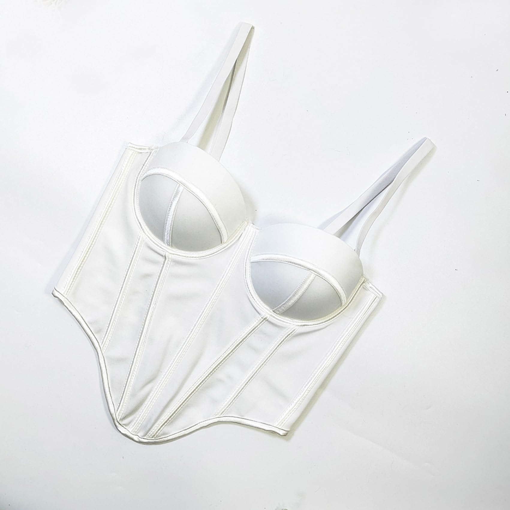 Bustino da donna con reggiseno corto con spalline alla moda per feste Clubwear reggiseno slim gilet costume