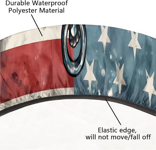 Vista 11 de Pardick Mantel redondo ajustable con diseño de flores de arte en acuarela con mantel elástico, mantel elástico redondo, impermeable, lavable, se