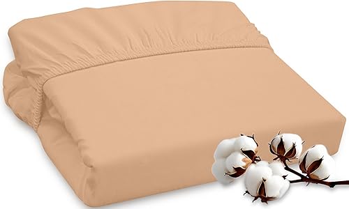 Miniatura 10 de ROYALE LINENS Sábana bajera ajustable de 300 hilos 100% algodón peinado de fibras largas, sábana encimera, juego de sábanas, funda de almohada