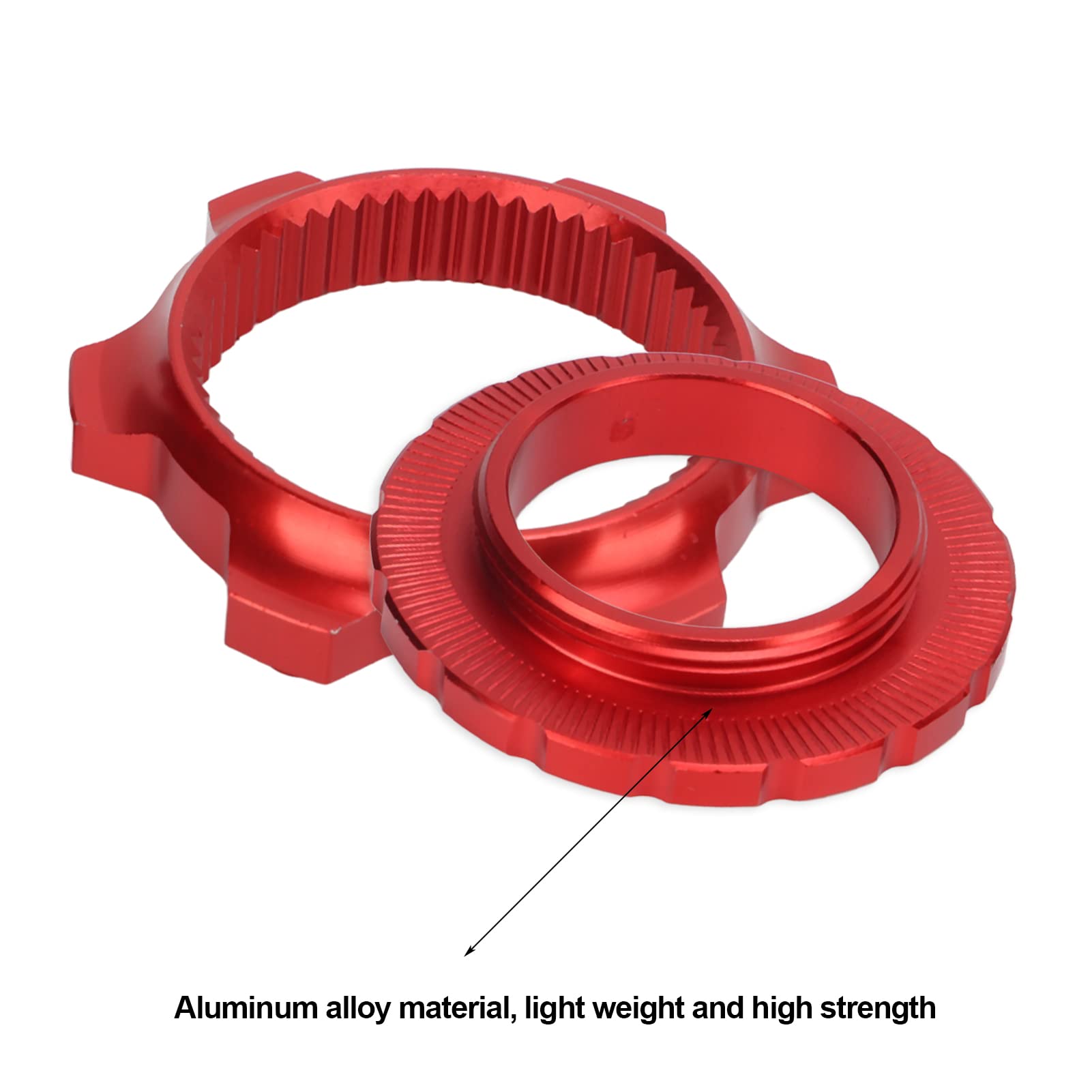 BuyWeek Adaptador de Bloqueo Adaptador de Rotor, 6 Pernos de Aleación de Aluminio para Bicicleta (Rojo)