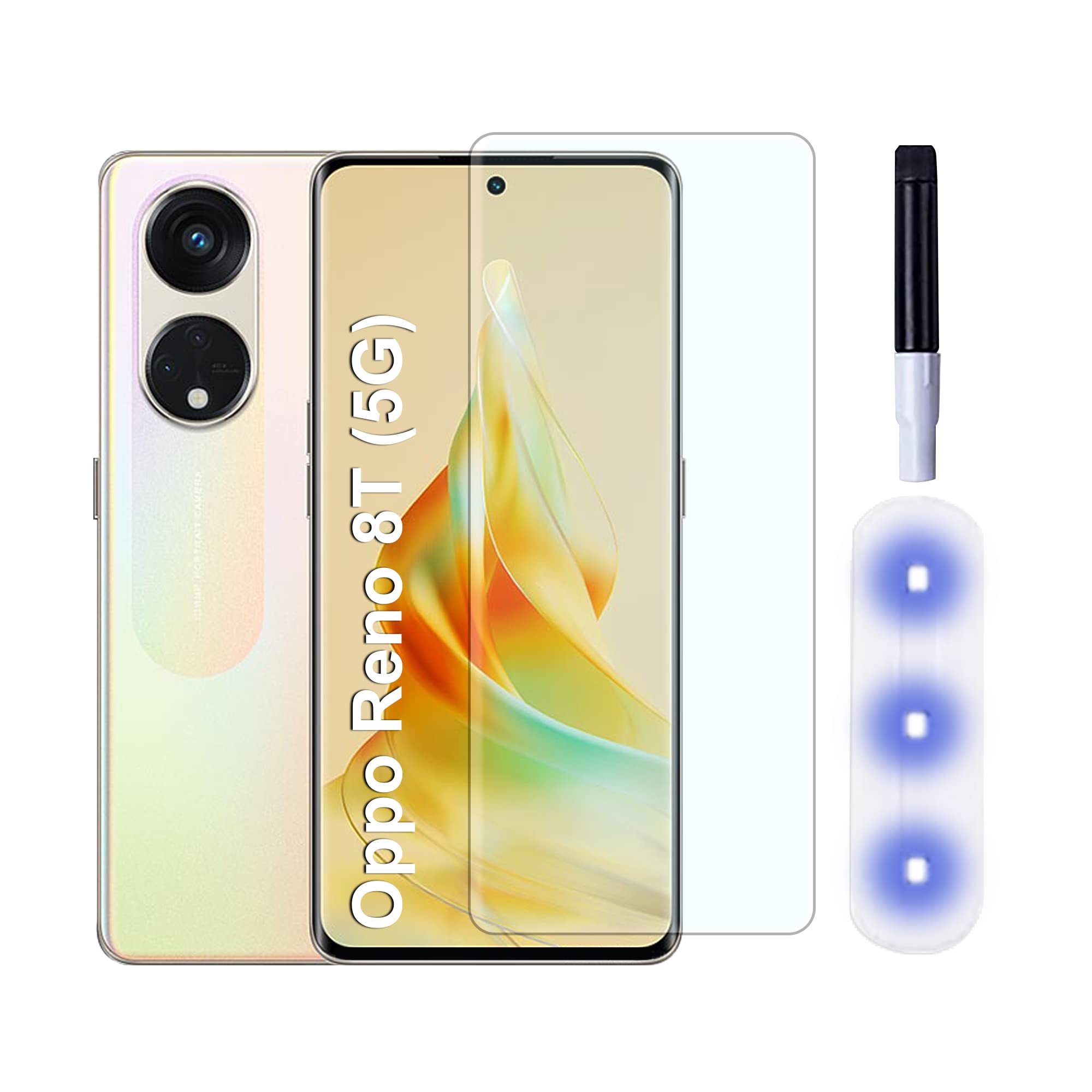 CEDO Oppo Reno 8T 5G UV Tempered Glass | Screen Protector Full HD Quality UV Tempered Glass Edge to Edge Screen Coverage with Easy Installation Kit (Transparent) (B0BX43GTXJ) Amazon Price History, Amazon Price Tracker