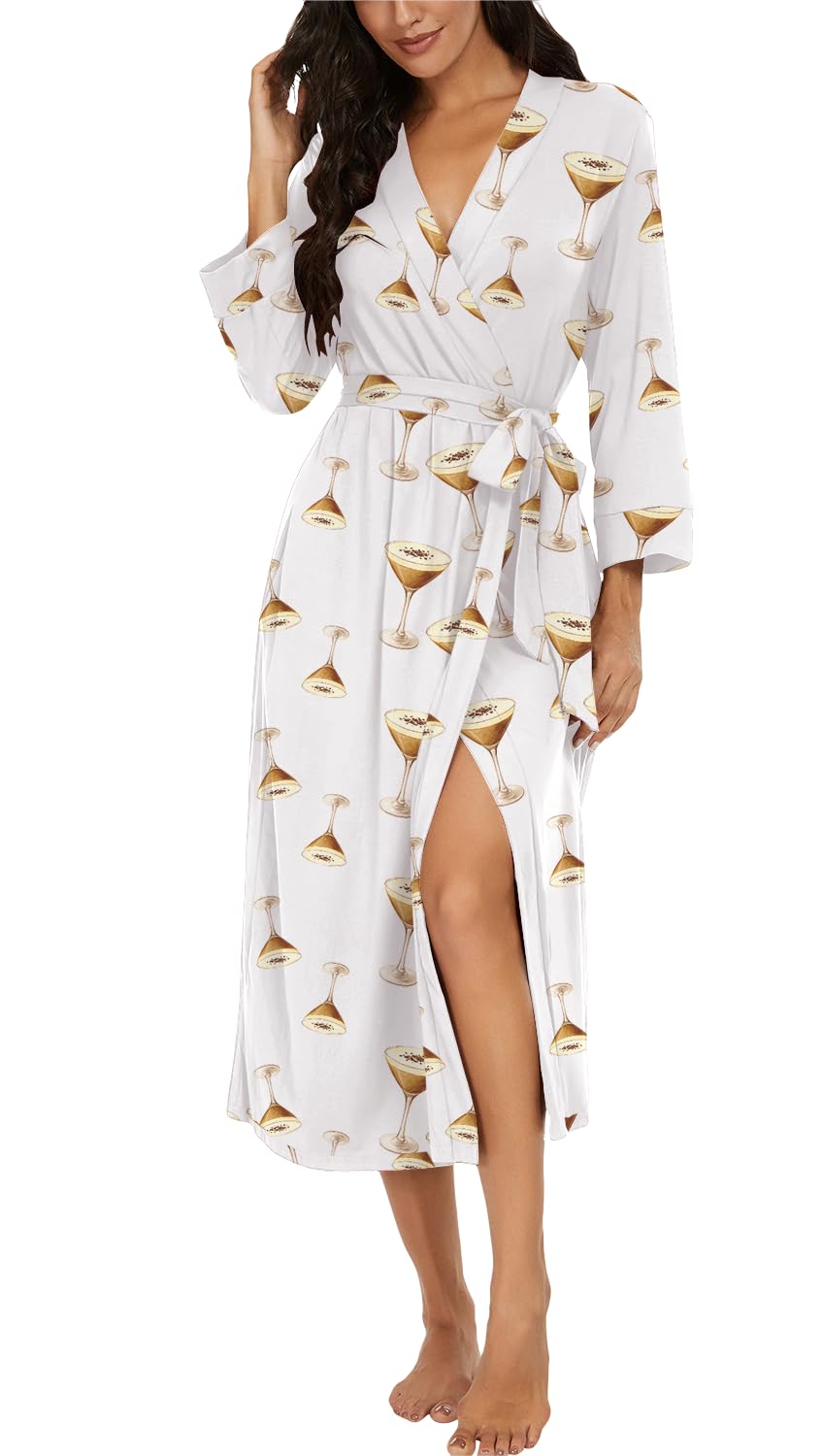 VINTATRE Robes for Women Long Knit Bathrobe XS-4XL