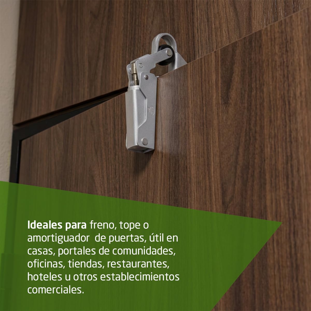 Amig - Retenedor hidráulico para Puerta | Ideal para freno, tope o amortiguador de puertas | Medidas: 108 x 32 mm | Material: Aluminio | Color: Plata