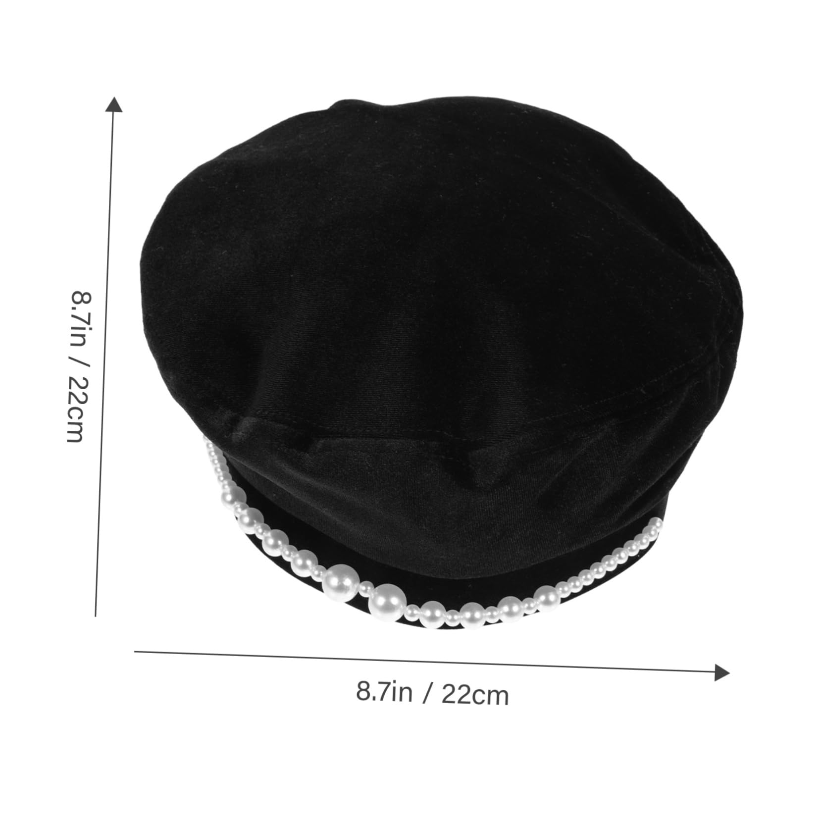 FOMIYES 1Pc Pearl Beret Hat for Women Stylish All Beret Chic Painter Hat with Pearl Accent for Fashionable Looks