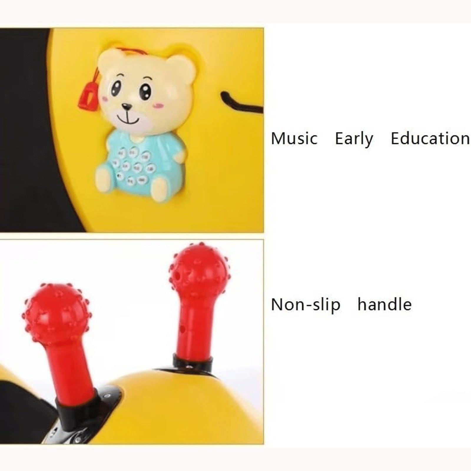 Wiggle Car, cichy samochód huśtający, huśtawka, rowerek biegowy, jeździk z muzyką i światłami, dziecięcy Wiggle Car w kształcie uroczej pszczoły(Red)