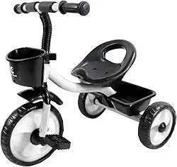 Triciclo Infantil Vermelho Atentu com Pedal 3 Rodas Resistente Brinquedo Infantil para Criança 3 Anos Triciclo Menino com Cesto Cestinha para Passeio e Pedal Infantil (Branco)