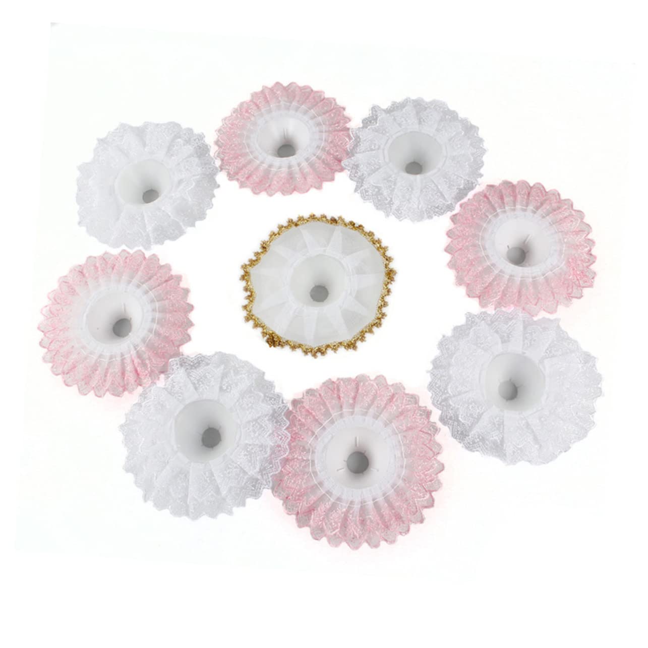 VILLCASE 2sets Lace Bouquet Collar Holder Lace Wedding Bouquets Holder for Bride Collar Decor for Wedding Supply 3pcs*2