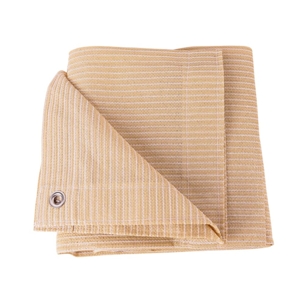 Filet d'ombrage rectangulaire beige 1m×3m avec oeillets pour jardin