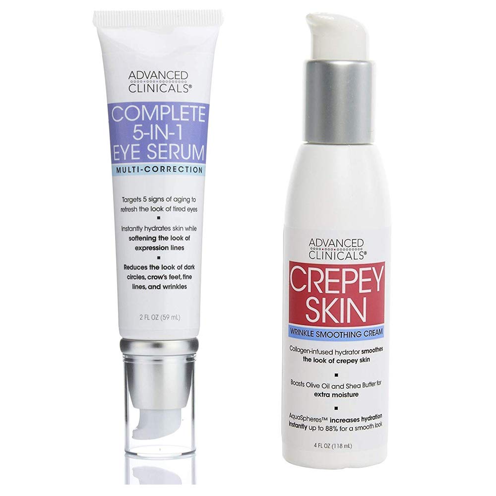 Buy Advanced Clinicals AntiAging Set! Crepey Skin Smoothing Cream with