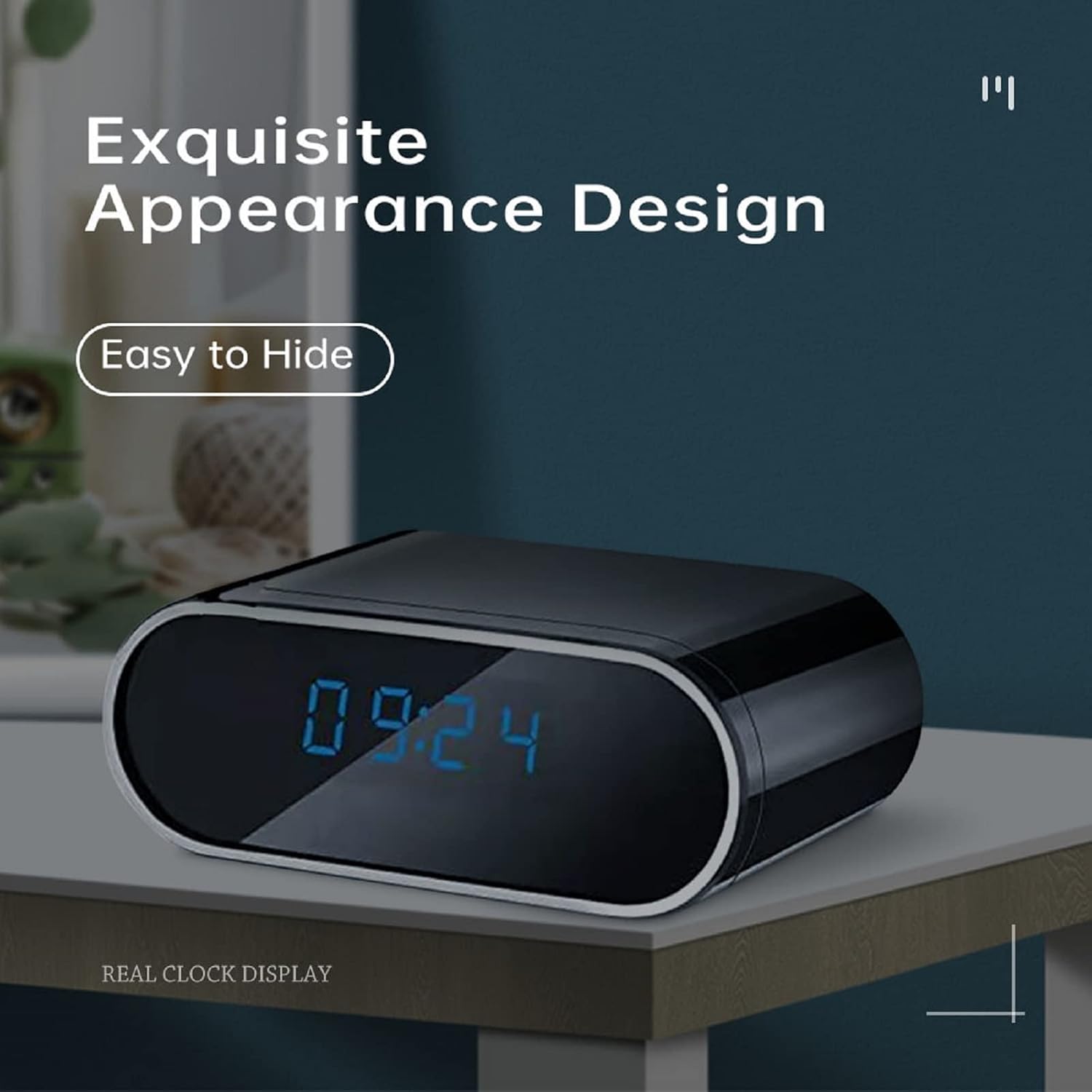 Spy Camera Hidden Camera with Video and Voice Reco, 2 in 1 Clock Hidden Camera Live Feed WiFi with app, 128GB Full HD 1080P Wireless Nanny Cam with Night Vision,Indoor Surveillance Camera for Phone/PC