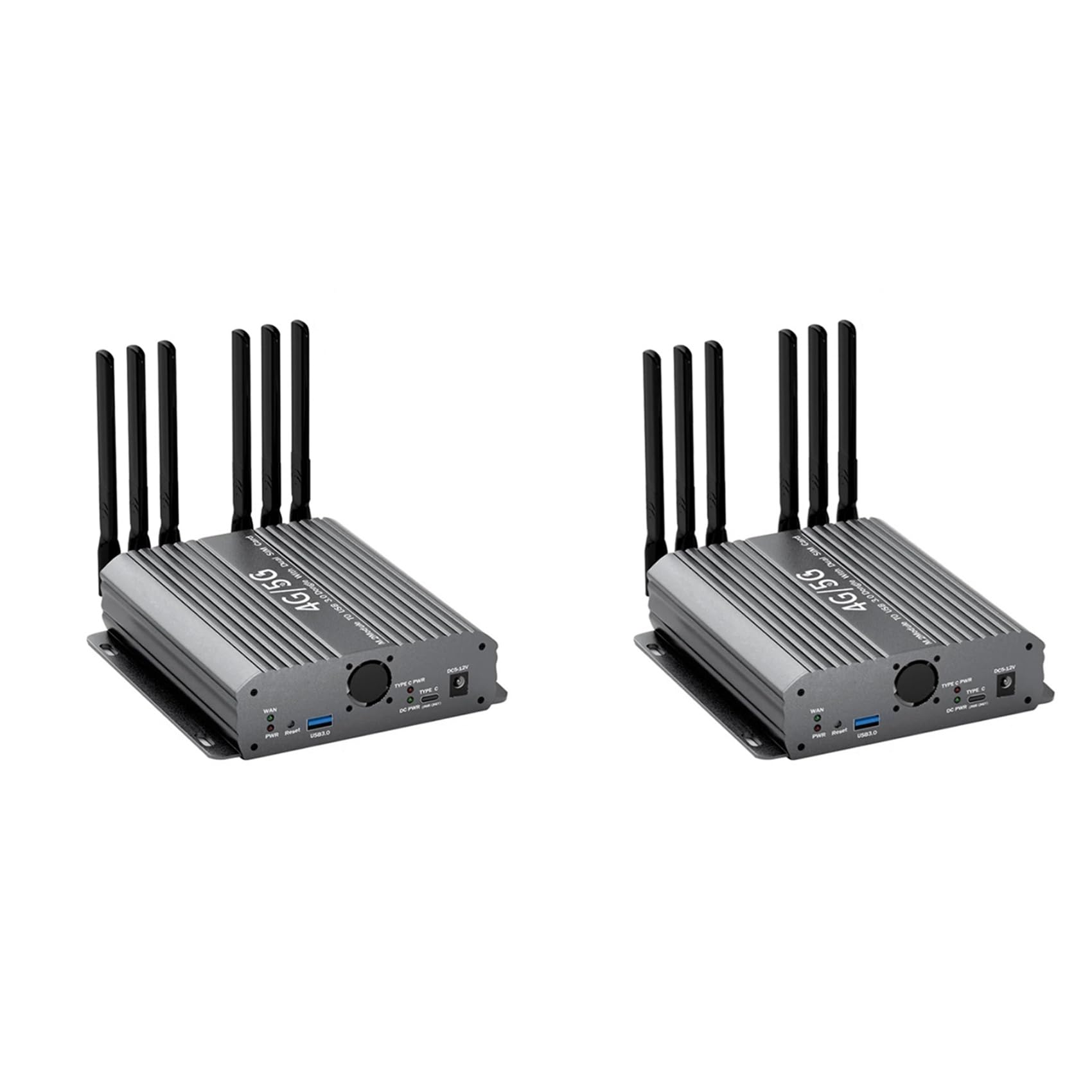 2X Adattatore NGFF da M.2 A USB 3.0 Riser per Scheda Wireless Doppia Ventola di Raffreddamento Slot per Scheda SIM per Modulo SIM/Micro-SIM/Nano SIM 4G 5G