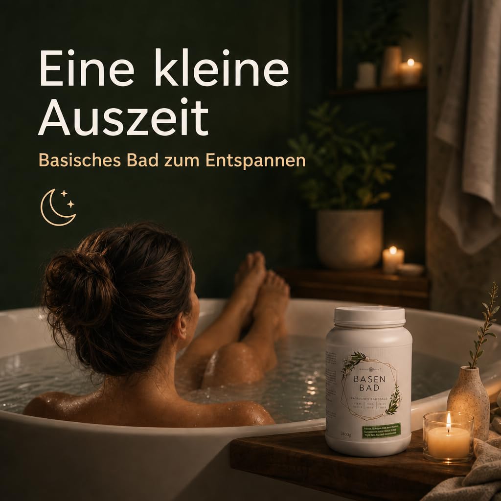 Basen-Bad von Nordic Pure 2400g | Basischer Badezusatz Made in Germany | Basisches Wellness-Badesalz Perfekt für ein Vollbad, Sitzbad, Fußbad oder Handbad