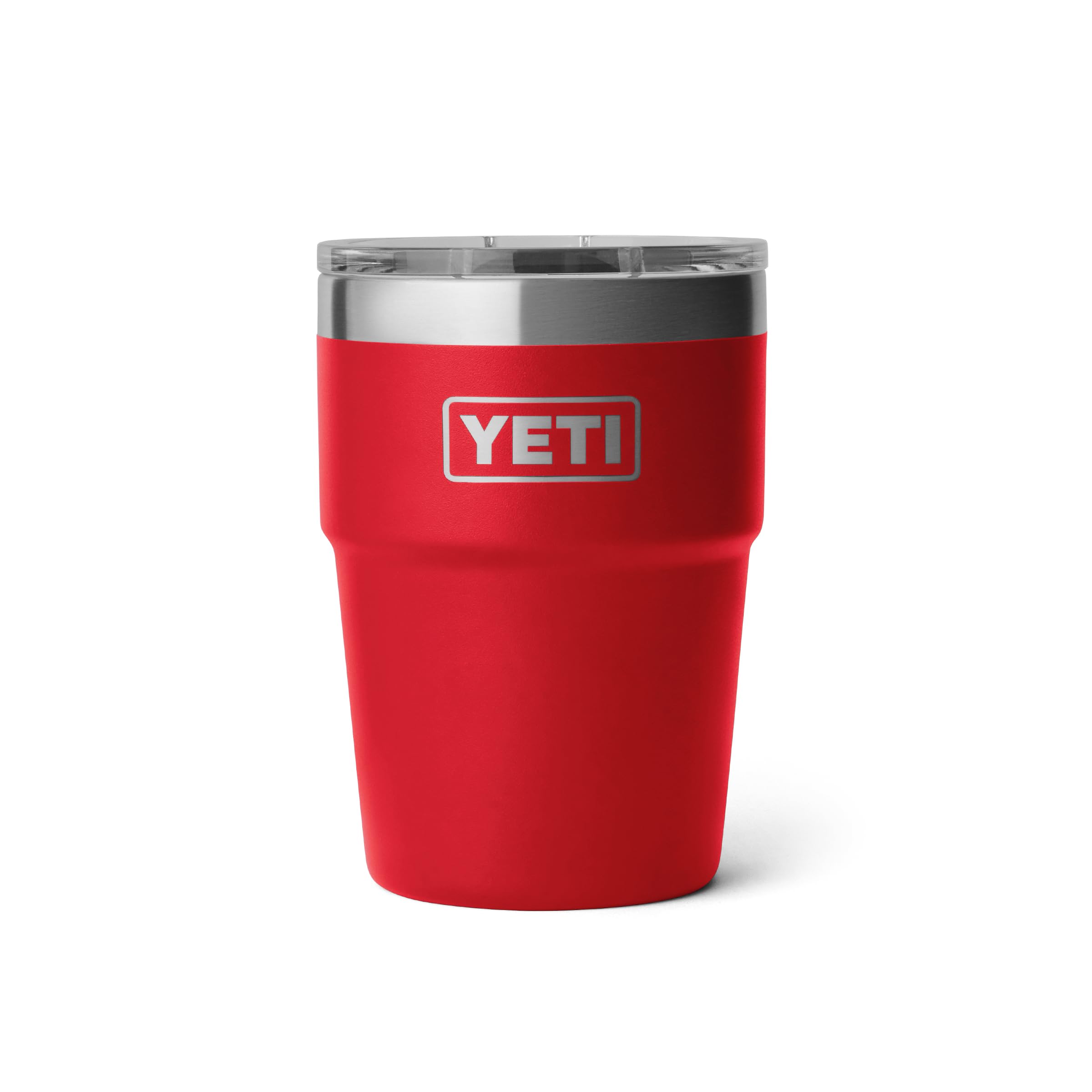 YETI Rambler 16 oz Stackable Tumbler, Vacuum Insulated, Stainless Steel with MagSlider Lid, Rescue Red