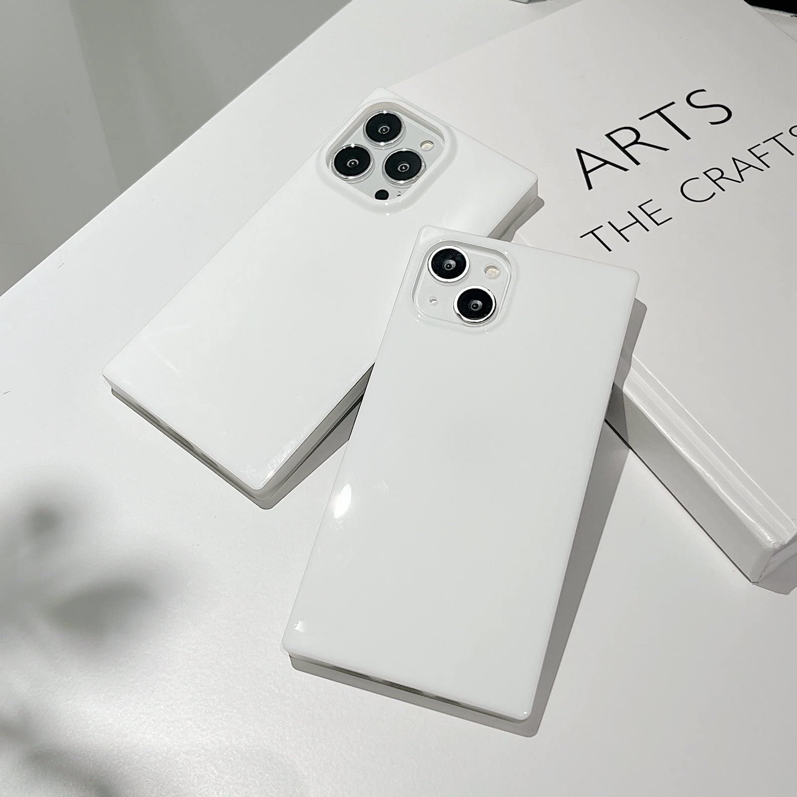 ホワイト iPhone14 ProMax ケース マット 白 6.7 カバー Amazon.com: White Rectangle Case for iPhone 14 Pro Max,Luxury