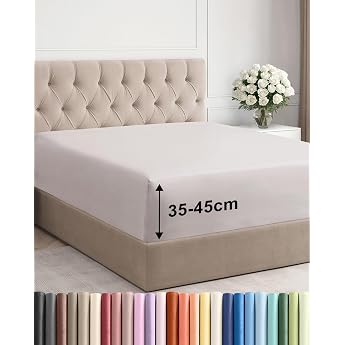 Microfibre Fitted Sheet 140 x 200 cm Deep 45 cm / 18in 18 Inches Light