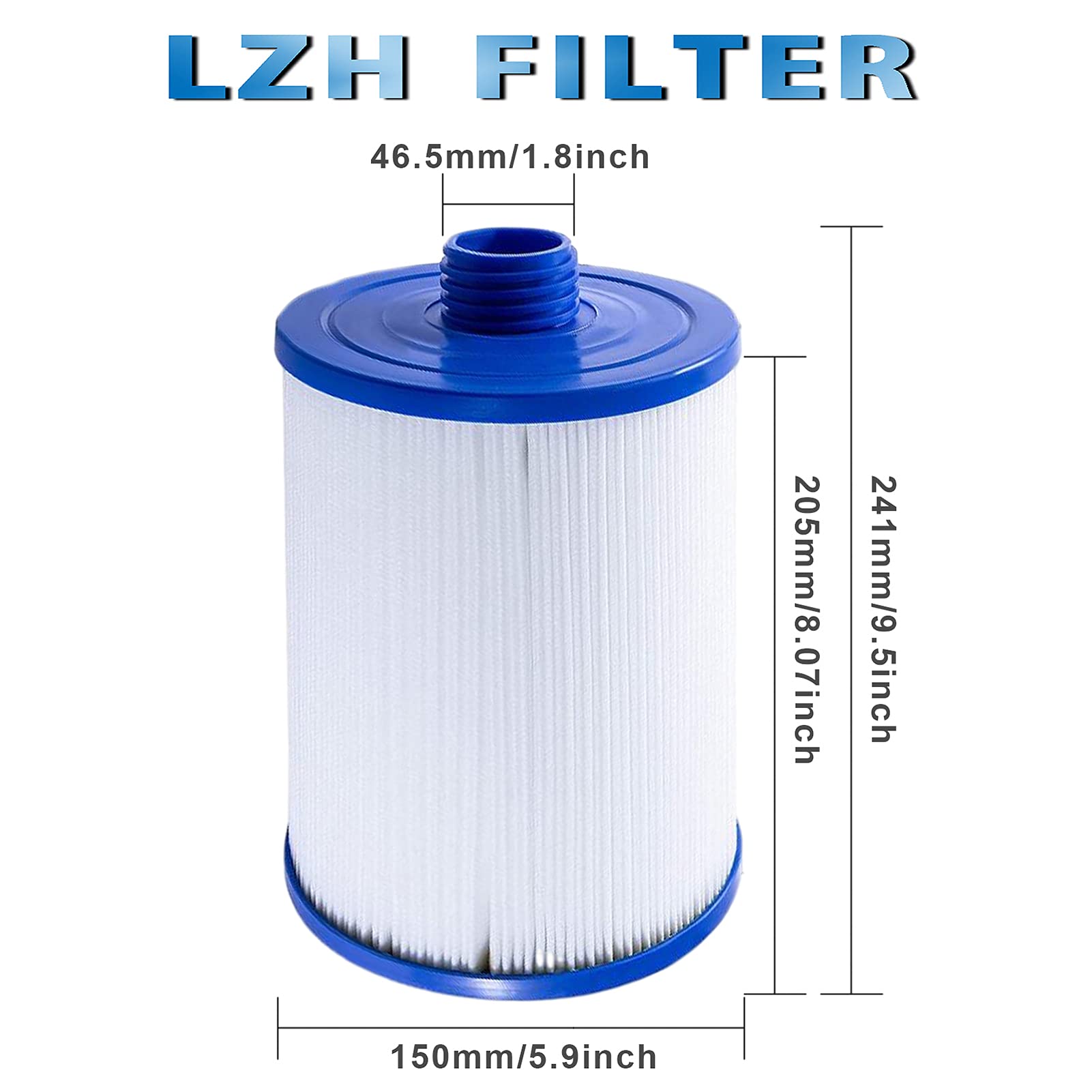 2 Stück Spa Filterkartusche,für Pleatco Pww50 Whirlpool-Filter，spa Filter Für Unicel 6ch-940 /Ersatz Filter, Spa Geschäft Whirlpool