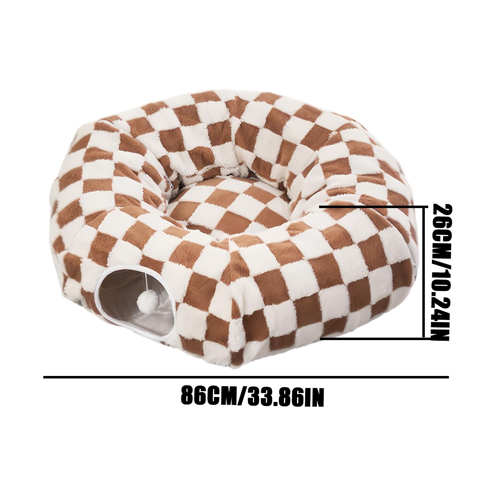 Tunnel De pour Chat Nid Lavable avec Coussin Amovible | Tunnel Lit Mignon Pour Chat Pour Enrichissement Petit Chien Lapin Intérieur Balcon Hiver