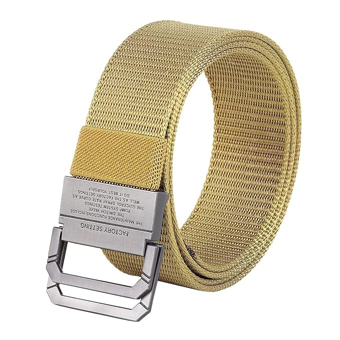 Trendy Men Artificial Leather Belt, Boys Belt for Casual or Formal -Classic Designs for Work & Business Casual (Beige) (ND5302_P1__P1_NYdoubleRingbeige)-picture-36