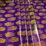 Colorful African Bazin Riche Cotton Fabric Printed Guinea Brocade Jacquard Fabric 5 Yards ML51B53 (purple)