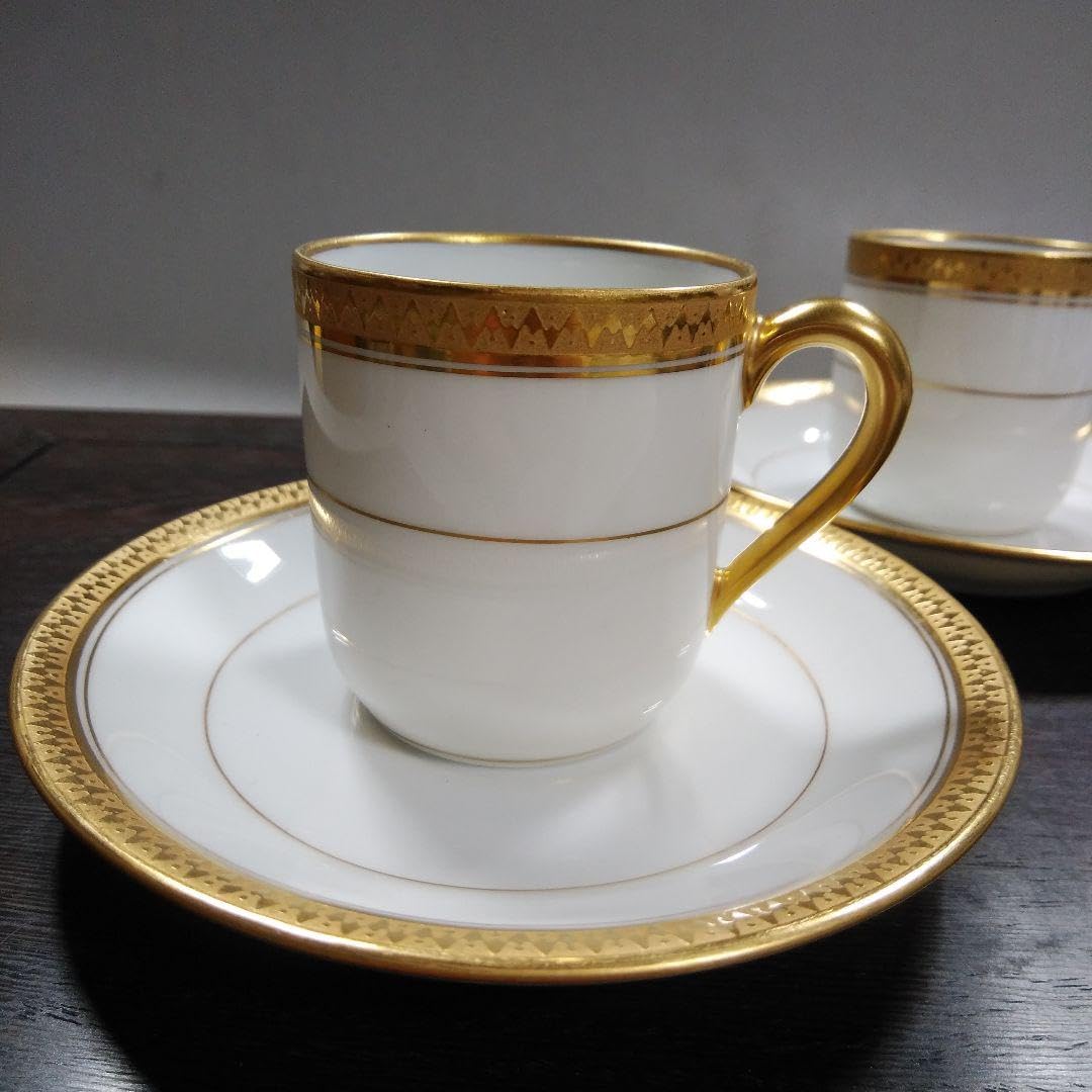 美品 大正時代◆オールドノリタケ ヤジロベー印 エスプレッソカップ&ソーサー2客 楽天市場】アンティーク☆ 戦前 オールドノリタケ ヤジロベー印