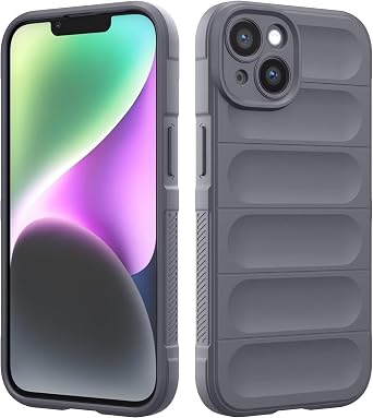 Silicone Case for Xiaomi Poco F4 / Redmi K40S Case,Camera Protection Microfiber Lining Aesthetic Soft TPU Anti-Slip Anti-Scratch Shockproof Protective Phone Cover-Gray