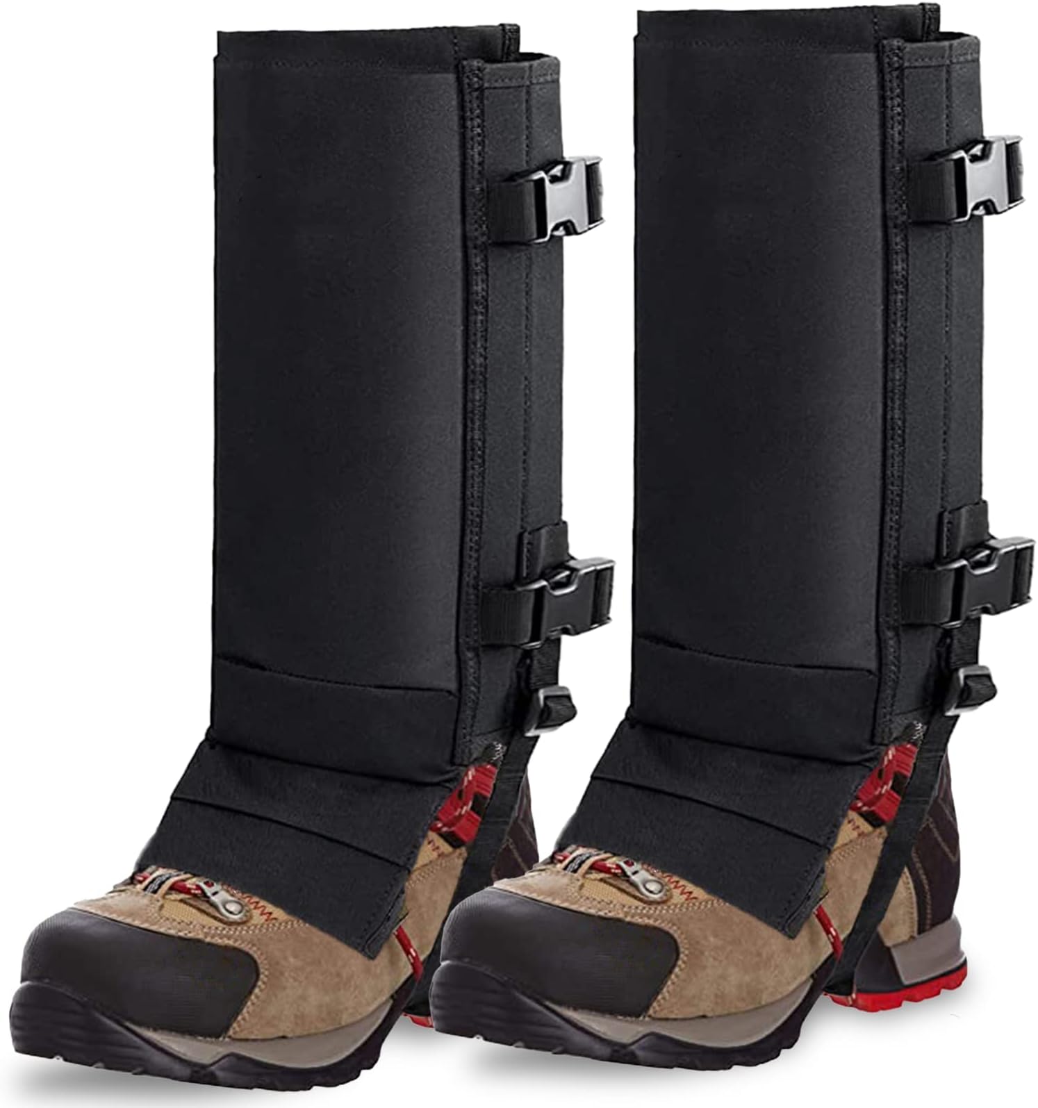 Snake Gaiters for Hunting, Durable Waterproof Snake Guards, Snake Proof Gaiters for Hiking, Snake Bite Protection for Shin Lower Legs, Adjustable Size for Men & Women (1 Pair)