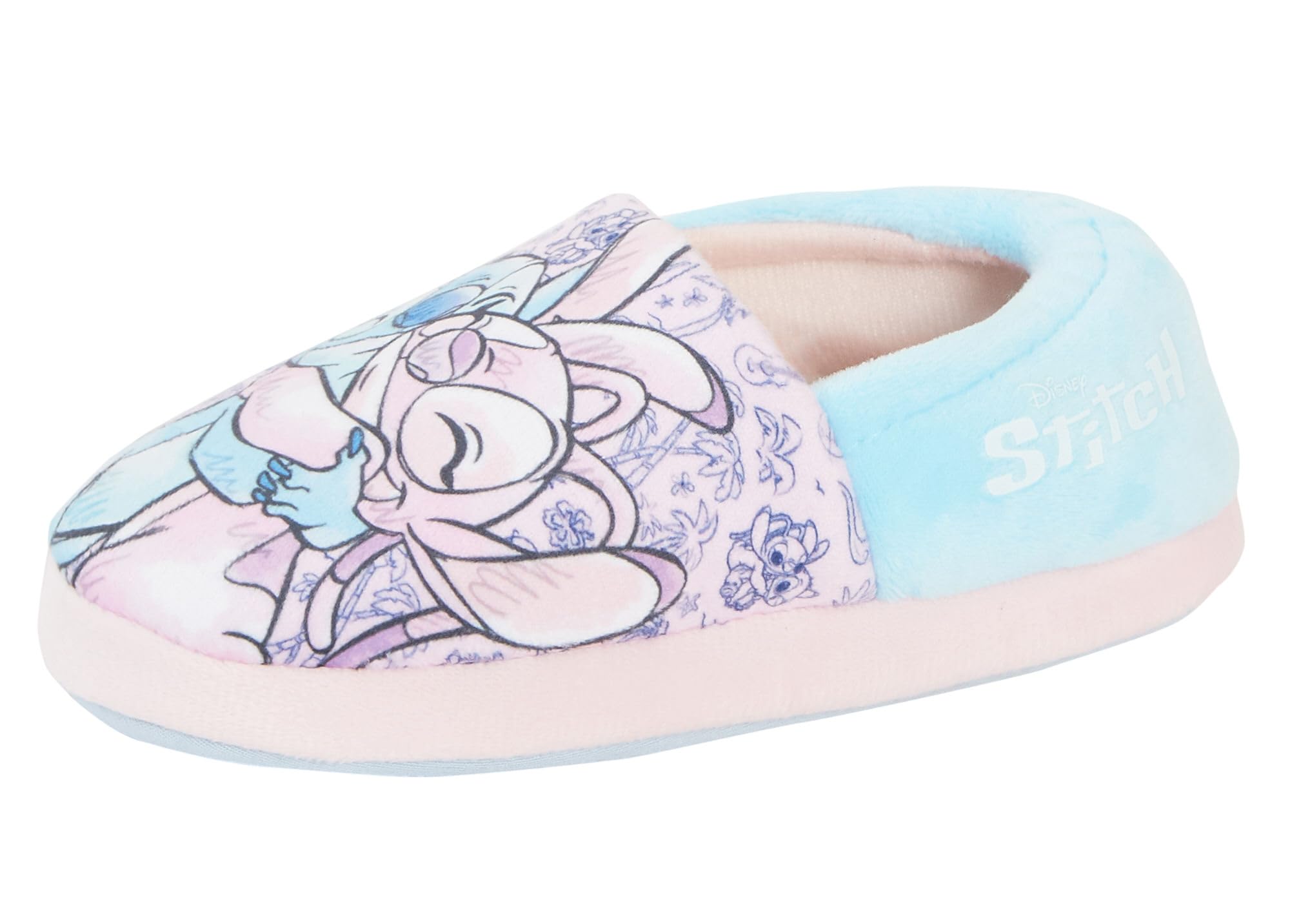 Disney Dziewczęce kapcie dla dzieci Stitch & Angel Slip On Warm House Shoes Mules