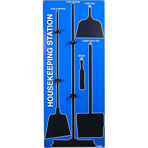 5S Housekeeping Shadow Board Broom Station Blue (Board Only)