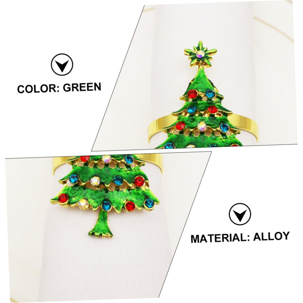 OUNONA 18stücke Weihnachtsbaum Napkin Ringe Aus Metall Festliche Serviettenhalter Für Hochzeiten Feiern Und Weihnachtsdekoration Langlebig Und Stilvoll