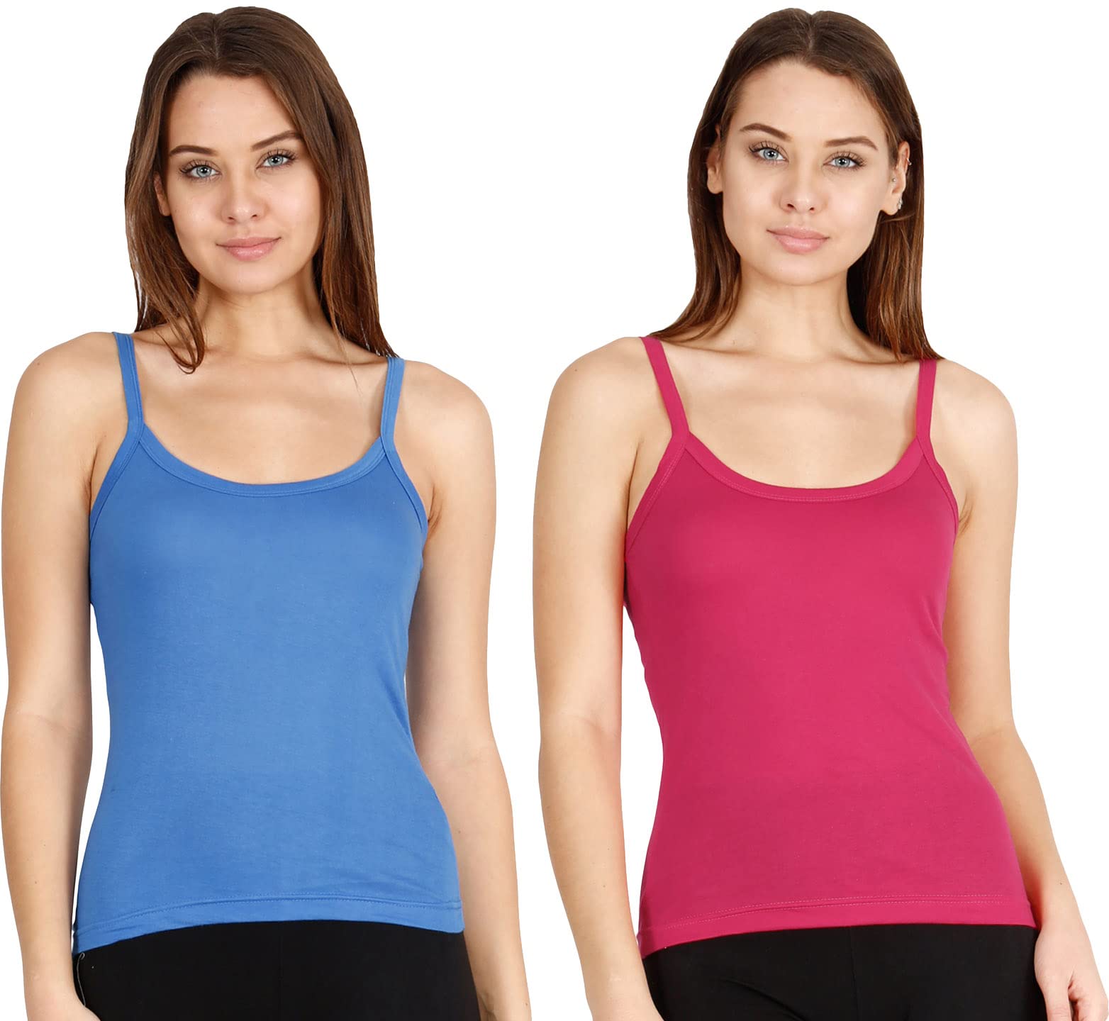lux cozi Cotton Plain/Solid Women Slips/Camisole - Pack of 2 (Cozi-for-Her-Slips-Assorted-80)-picture-29