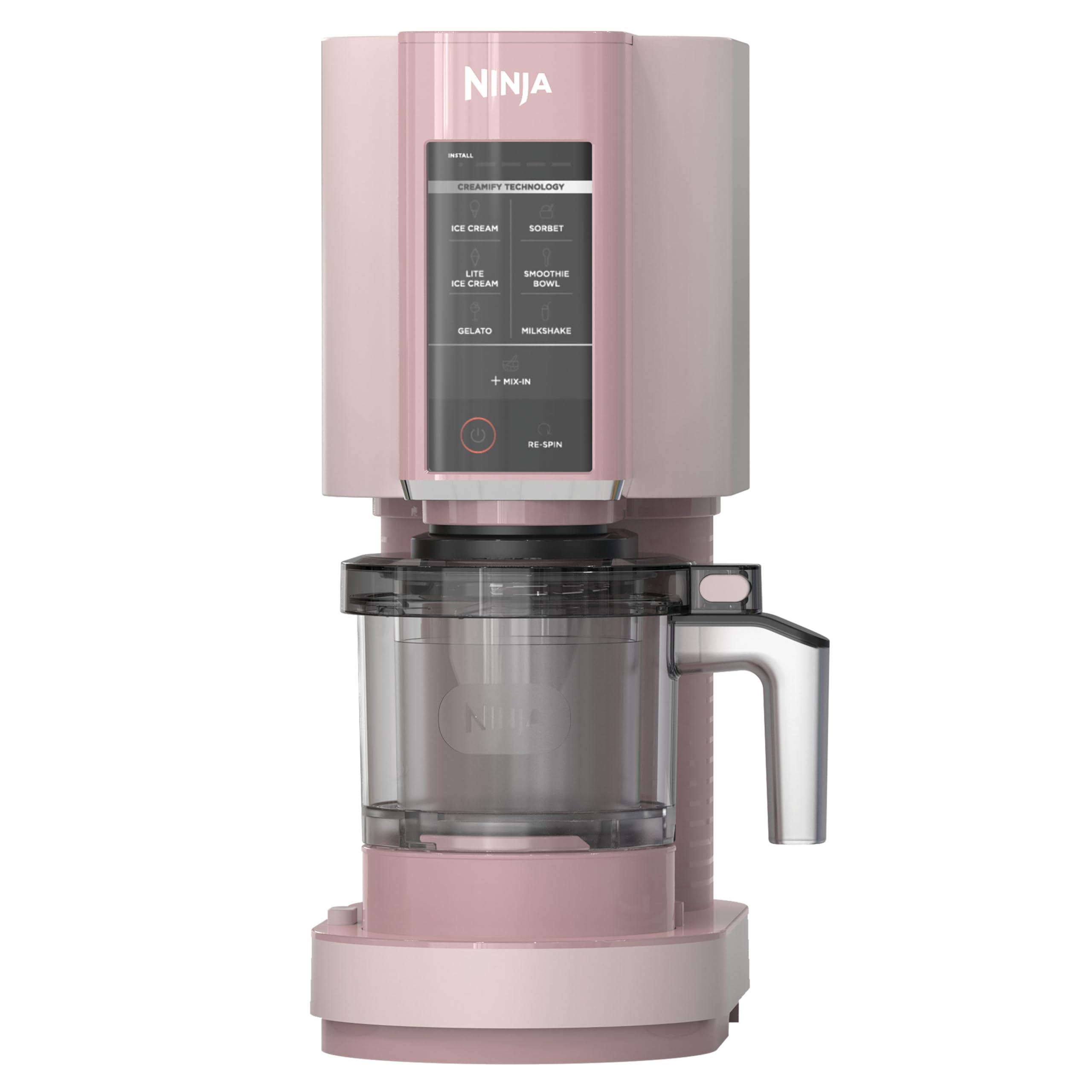 Ninja CREAMi Ice Cream Maker for Gelato, Mix-ins, Milkshakes, Sorbet, Smoothie Bowls, 7 One-Touch Programs, with (2) Pint Containers &amp; Lids, Compact Size, Perfect for Kids, Strawberry, NC301PK