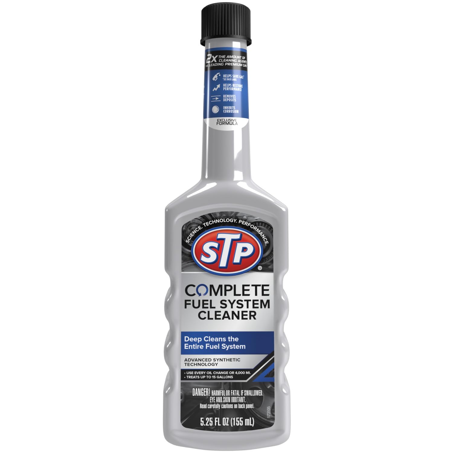 STP Complete Fuel System Cleaner, Fuel Cleaner Deep Cleans Entire Fuel System, 5.25 Oz, Multicoloured, 1 Count (Pack of 1)