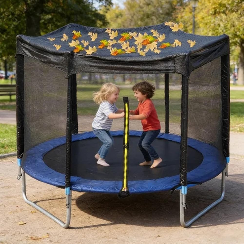 2026 Upgraded Trampolin Sonnenschutz, 183/244/305/366/427cm Trampolin-Schattenabdeckung, Trampolin Zelt for 6/8 Stangen, UV Resistant, Eva Zubehör