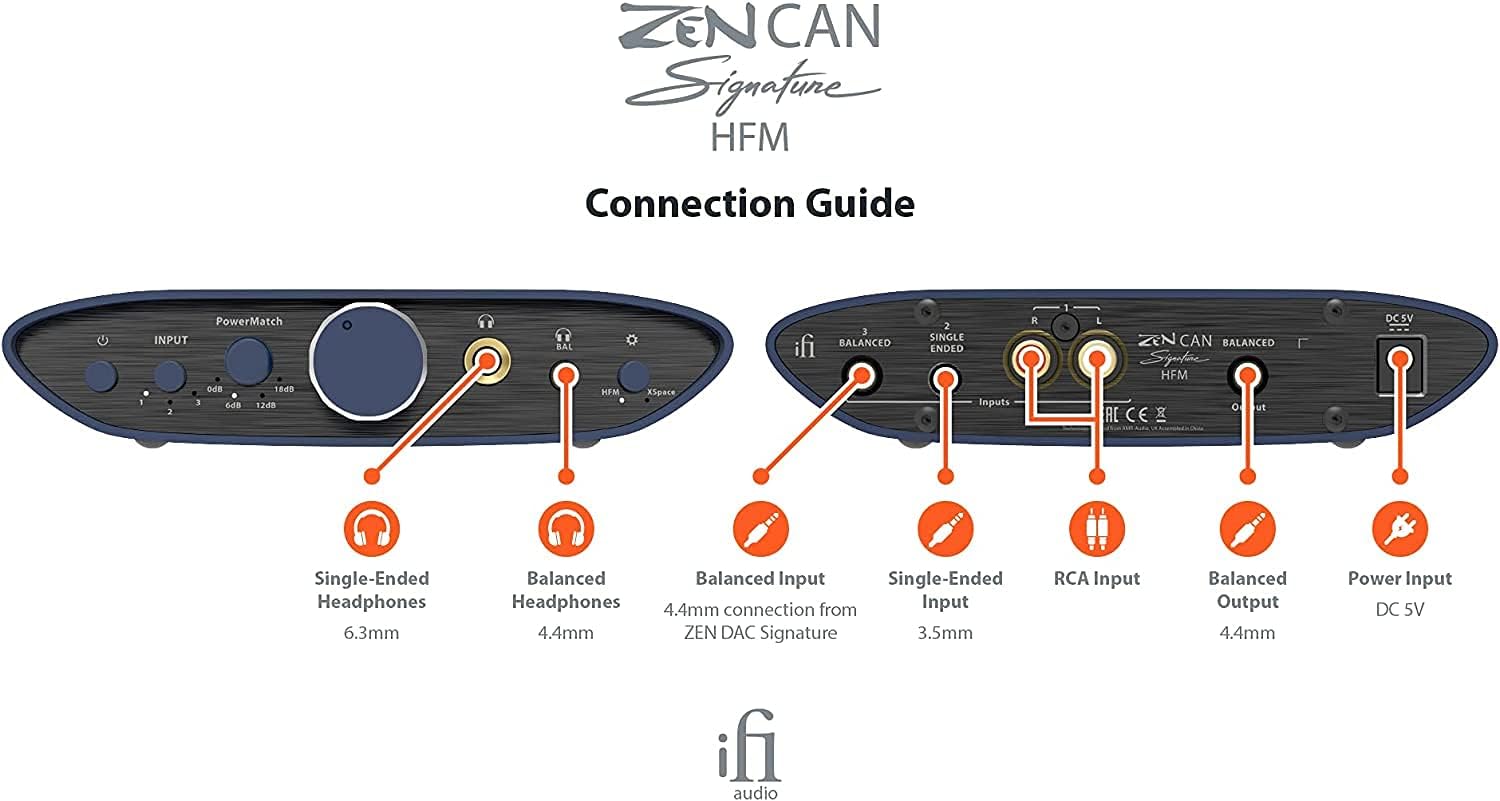 ifi zen can signature hfm balanced desktop headphone amp and preamp with 4 4mm outputs compatible with hifiman headphones