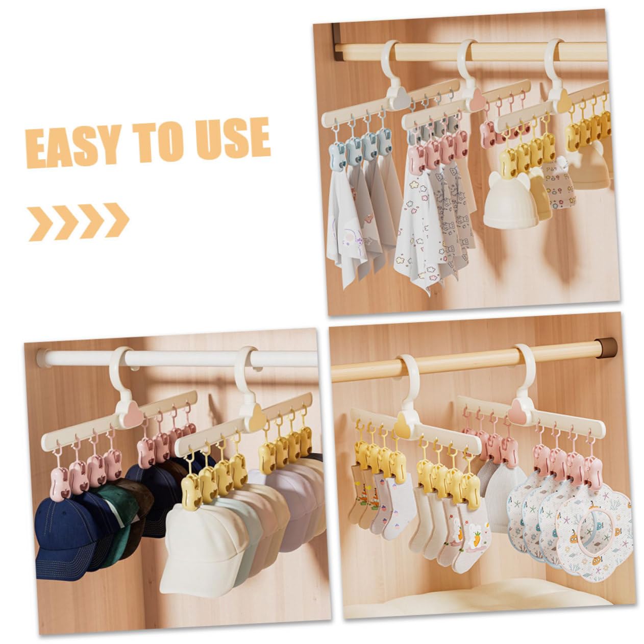 4 Sätze Wäscheständer Für Babysocken Wäscheklammern Zum Trocknen Von Kleidung Wäscheklammerständer Klappbar Kleiderständer Kinder Kinderkleiderbügel Kinder Kleiderbügel 3 Stück * 4