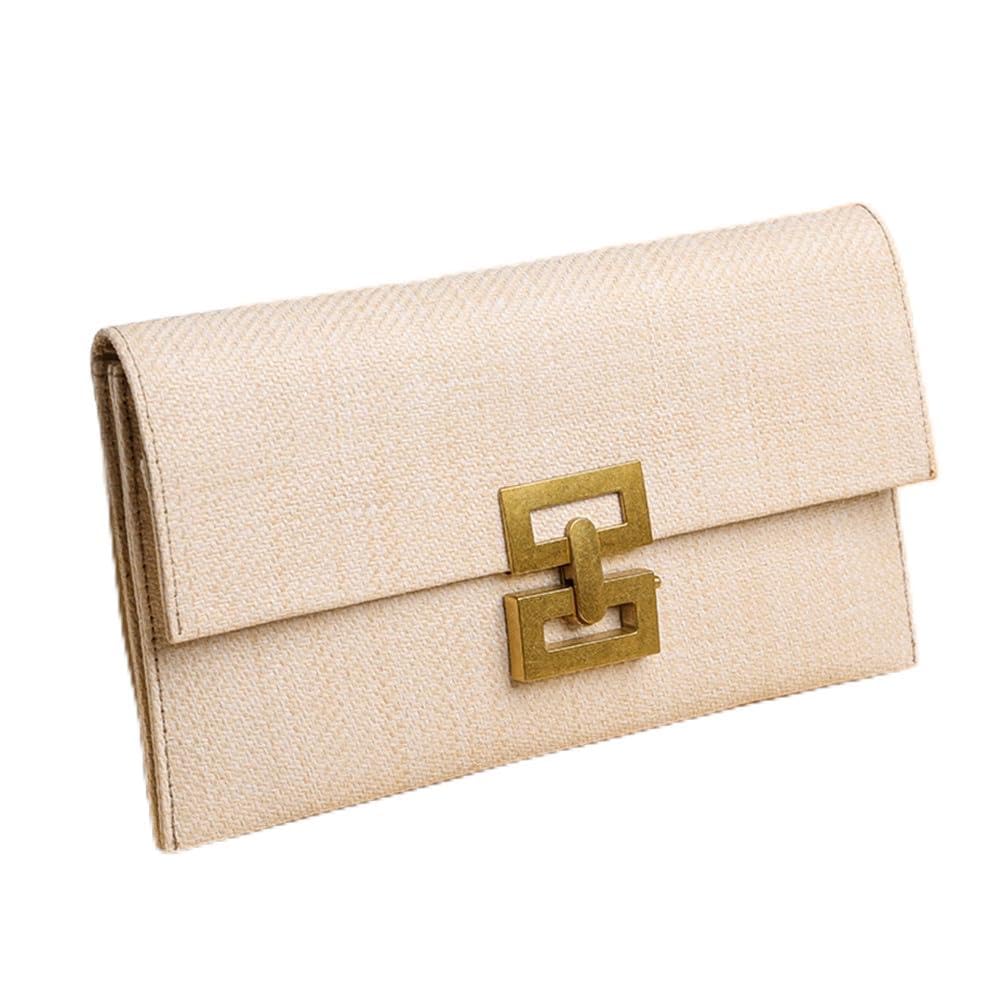 Frauen Stroh Geldbörse Clutch Tasche Clutch Casual Stroh Tasche Stroh Clutch Geldbörse Für Frauen, Brown, 27x2x16cm