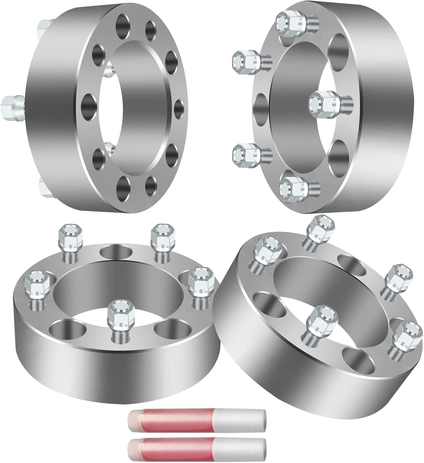 5x5.5 to 5x5.5 Wheel Spacers for FU-150, 5 Lug Spacers 2 Inch 108mm CB 1/2" Studs Fit for 1994-2001 R-a-m 1500, for 92-02 E-150 Econoline, for 76-86 CJA6-4 Pack