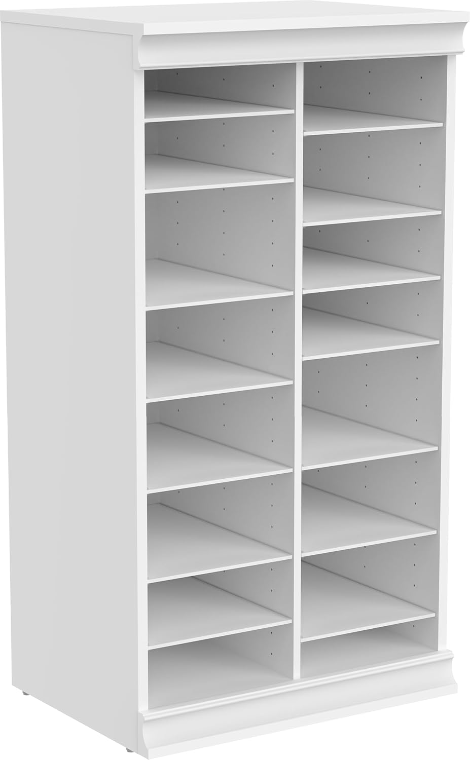 ClosetMaid Modular Adjustable Divided Storage Shelving Unit Organizer, 15.94-Inch D x 40.3-Inch H x 21.38-Inch W, White