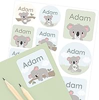 Vista 11 de Etiquetas de nombre para niños (33) – Calcomanías personalizadas para guardería, campamento y escuela – Calcomanías duraderas e impermeables